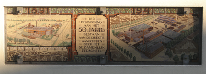 905201 Afbeelding van het tegelplateau 'Jaffa 1891-1941' op de zijgevel van 'Villa Jaffa', de voormalige ...